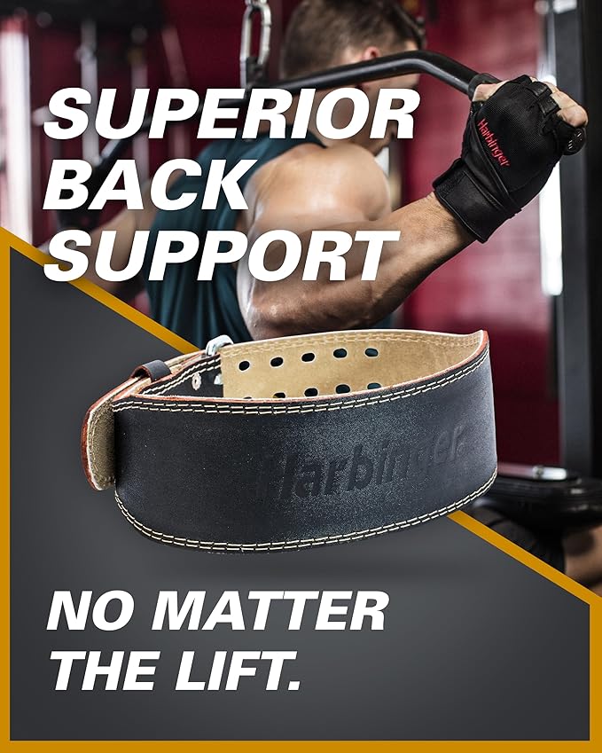 Harbinger Harbinger Padded Leather Belt Black