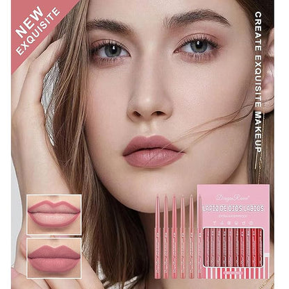 12 Colors Lip Liner Combo, Matte Lipstick Lip