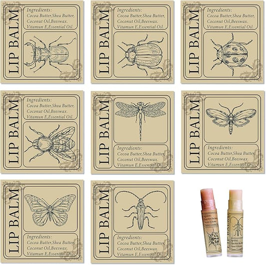 CRASPIRE Lip Balm Labels 80pcs Homemade Candle