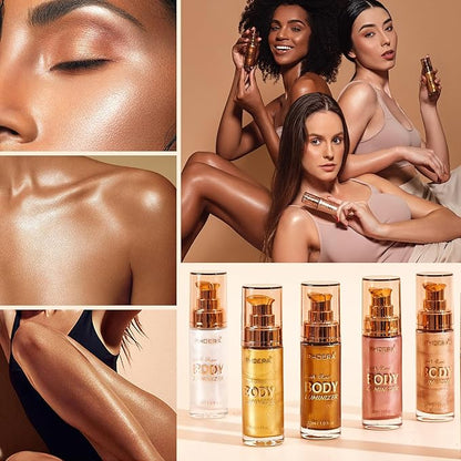 PHOERA Body Luminizer Highlighter, Waterproof Moisturizing and Glow
