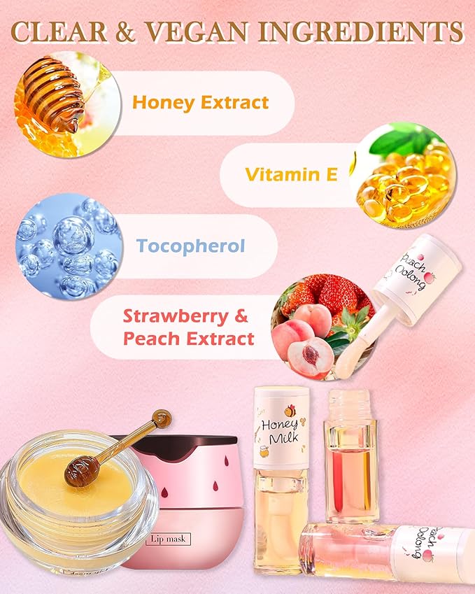 2Pcs Watermelon Lip Balm Honey Pot Exfoliator