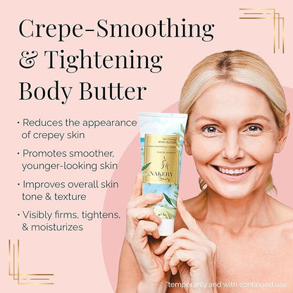 NAKERY Body Butter Anti Aging Moisturizer - Body Cream Skin Tightening Cream & Neck Firming Cream, Moisturizing Cream & Neck Tightening Cream for Body & Face Cream for Dry Skin 300ml(Seaside Serenity)