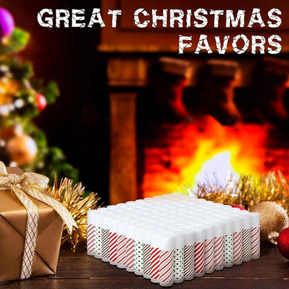 50 Pcs Christmas Peppermint Lip Balms Supplies
