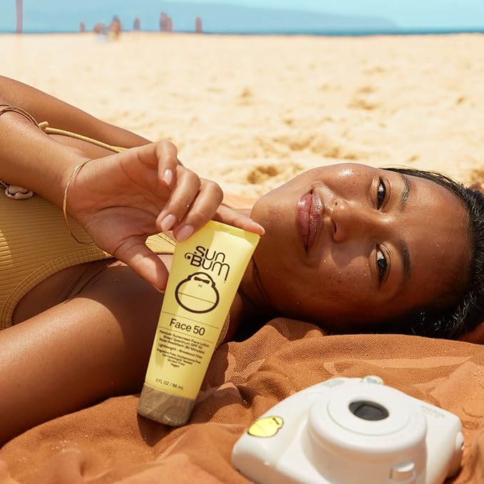 Sun Bum Original SPF 50 Sunscreen Face Lotion | Vegan Broad Spectrum with Vitamin E, 3 oz