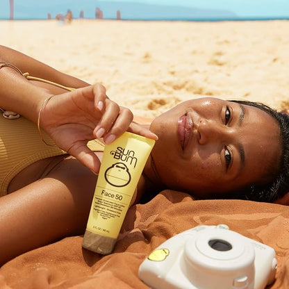 Sun Bum Original SPF 50 Sunscreen Face Lotion | Vegan Broad Spectrum with Vitamin E, 3 oz