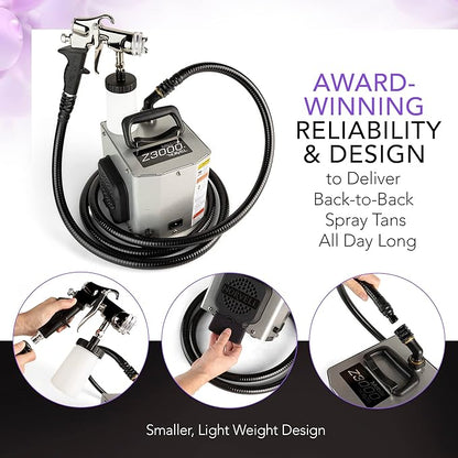 Norvell Mobile Z3000 Professional HVLP System Spray Tan Machine with 10 Foot Hose, Z-Gun Spray Tan Gun - Lightweight Self Tan Applicator for Flawless Spray - Premium Spray Tan Accessories