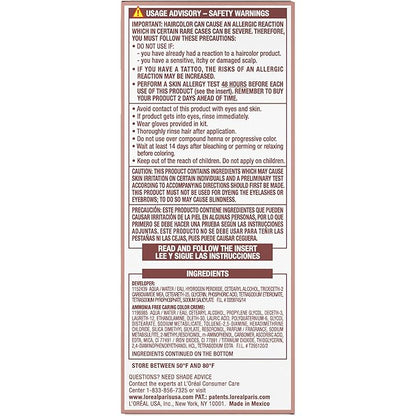 L’Oreal Paris Excellence Universal Nudes Permanent Hair Color, Ammonia Free Hair Dye for Gray Hair Coverage, 4N Natural Dark Brown, 1 Hair Dye Kit