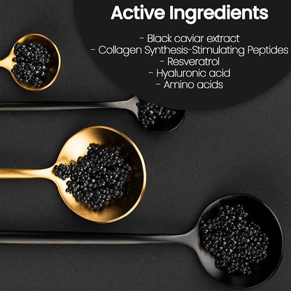 Caviar Hydrating Extract Face Serum - Advanced Repair Serum for Anti-Aging, Facial Lifting & Firming Effect, Removes Wrinkles & Fine Lines | Glowing Skin with Vitamin E & Reduced Dryness (30ml)