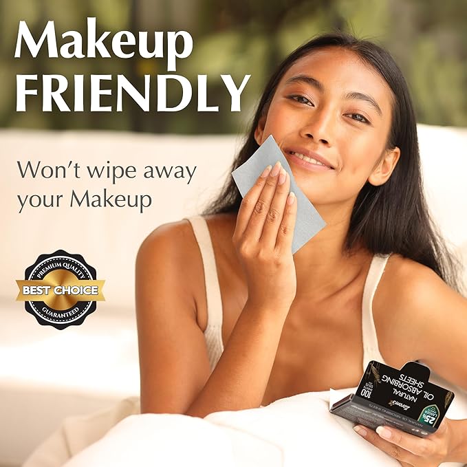 Natural Oil Blotting Sheets for Face with Bamboo Face