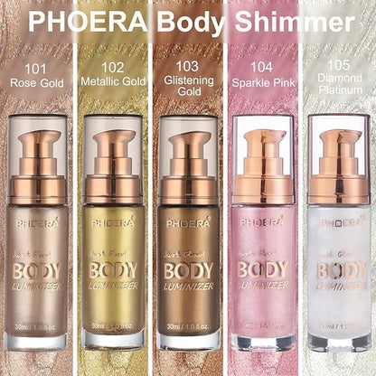 PHOERA Body Luminizer Highlighter, Waterproof Moisturizing and Glow