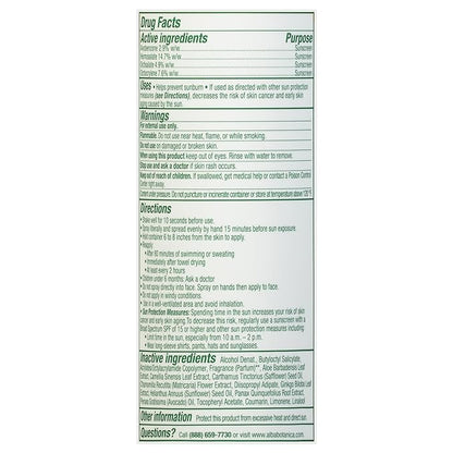 Alba Botanica Sunscreen Spray for Face and Body, Broad Spectrum SPF 50 Sunscreen, Hawaiian Coconut, Water Resistant and Biodegradable, 5 fl. oz. Bottle (Pack of 2)