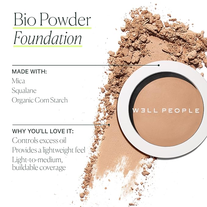 Well People Bio Powder Foundation, Lightweight & Hydrating Cruelty-free, 4N