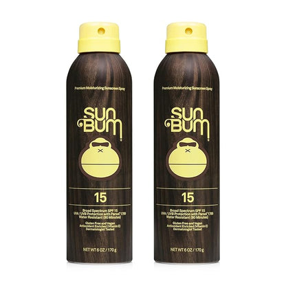 Sun Bum Sun Bum Original Spf 15 Sunscreen Spray Vegan and Reef Friendly (octinoxate & Oxybenzone Free) Broad Spectrum Moisturizing Uva/uvb Sunscreen With Vitamin E 2 Pack