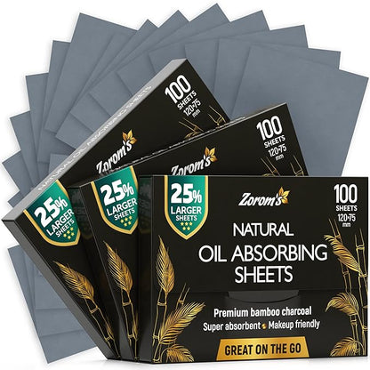 Natural Oil Blotting Sheets for Face with Bamboo Face