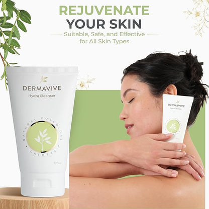 Gentle Facial Cleanser for Women & Men (4.05 oz) Deep Cleansing Hydra Cleanser Face Wash for Dry Skin, All Skin Types | Refreshing Non-Irritating Hydrating Facial Wash Daily Face Cleanser