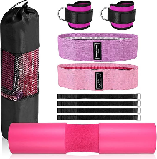 VINTEAM Barbell Pad Set for Squats Hip Thrusts 2 Gym 2 Hip
