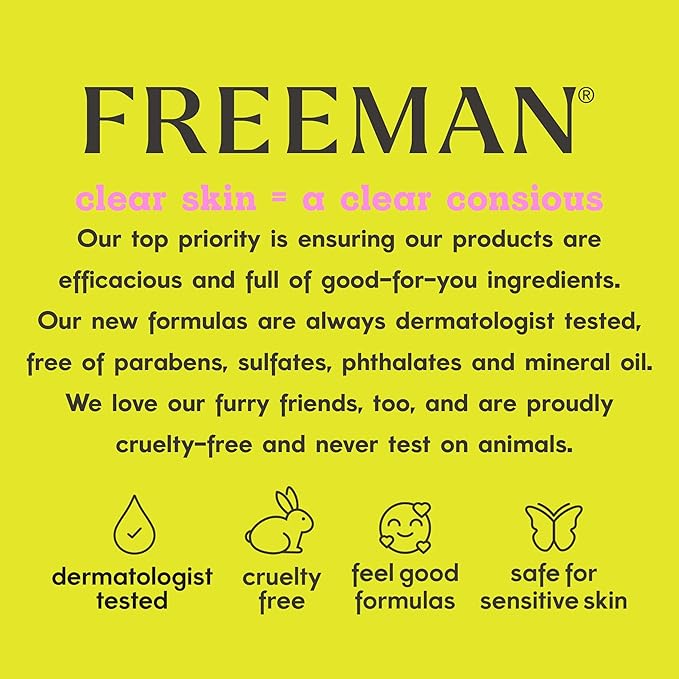 Freeman Soothing Watermelon & Aloe Gel Facial Mask, Hydrates, Nourishes, & Soothes Irritated Skin, Cooling, Calming Gel Face Mask, For Sensitive & Break-Out Prone Skin, 6 fl.oz. Tube, 1 Count