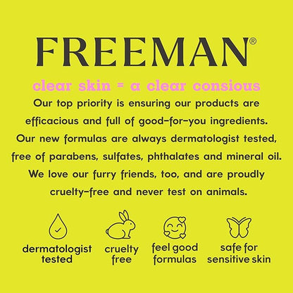 Freeman Soothing Watermelon & Aloe Gel Facial Mask, Hydrates, Nourishes, & Soothes Irritated Skin, Cooling, Calming Gel Face Mask, For Sensitive & Break-Out Prone Skin, 6 fl.oz. Tube, 1 Count