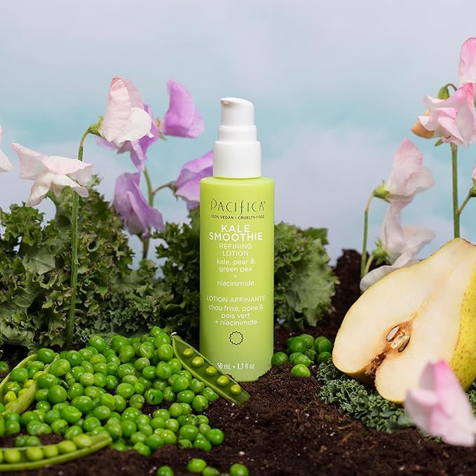 Pacifica Face Moisturizer - Kale Smoothie Face Lotion w/Niacinamide, Copper, Super Foods & Plant Extract - Reduces Pore Size & Redness, Improves Skin Texture Vegan & Cruelty-Free Dermatologist Tested