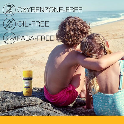 Neutrogena Beach Defense Water-Resistant Face & Body SPF 70 Sunscreen Lotion with Broad Spectrum UVA/UVB Protection, Oil-Free Fast-Absorbing Sunscreen Lotion, Oxybenzone-Free, 6.7 oz