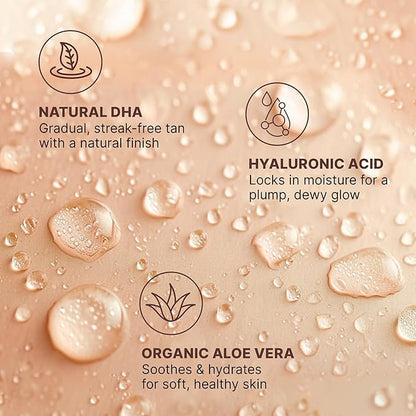 Bronzing Face Tanner Spray Mist, Sunless Face Tanning Water, USA Made with Natural & Organic Ingredients