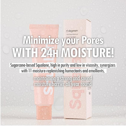 VEGREEN Daily Face Moisturizer Cream Enriched w/Squalane | Lightweight & Hydrating Face Moisturizer for Dry Skin & Combination | Age-Defying Intensive Care Facial Moisturizer Skin Cream 1.69 fl oz