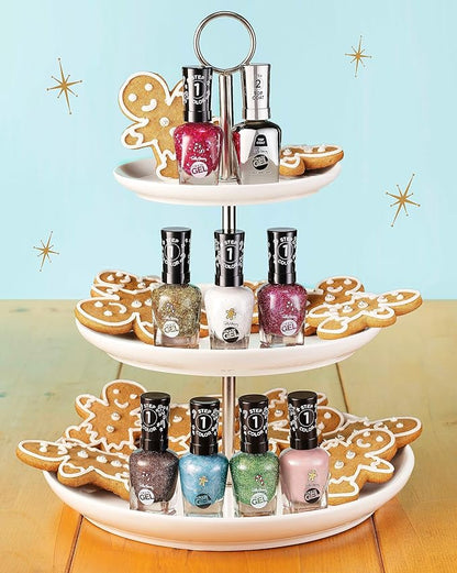 Sally Hansen Miracle Gel™, Holiday Dreams Crumb True, Long Lasting, Gel-Like Formula, No UV Lamp Needed, Brown Glitter Nail Polish (Pack of 5)