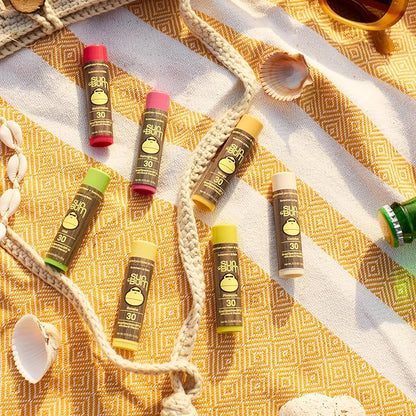 Sun Bum SPF 30 Sunscreen Pineapple Lip Balm - Moisturizing Aloe Vera and Vitamin E - Vegan and Cruelty Free - Broad Spectrum UVA/UVB Lip Protection - 0.15 oz Stick