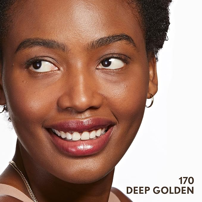 COVERGIRL Clean Invisible Foundation Makeup, Dewy & Glowy Natural Finish, Buildable Coverage, Skin-Like Smooth Look, Vegan, Deep Golden, 1oz