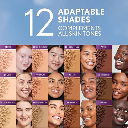 Covergirl Simply Ageless Skin Perfector Essence Foundation, 70 Rich, Tinted Skin Perfector, Skincare Makeup Hybrid, Sheer Tint, Radiant Finish, Skin-Like Finish, Vegan Formula, 1.0oz
