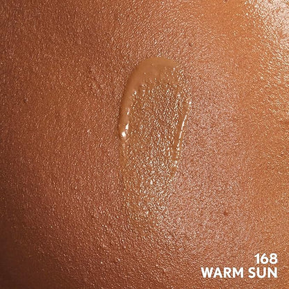 COVERGIRL Clean Invisible Foundation Makeup, Dewy & Glowy Natural Finish, Buildable Coverage, Skin-Like Smooth Look, Vegan, Warm Sun, 1oz
