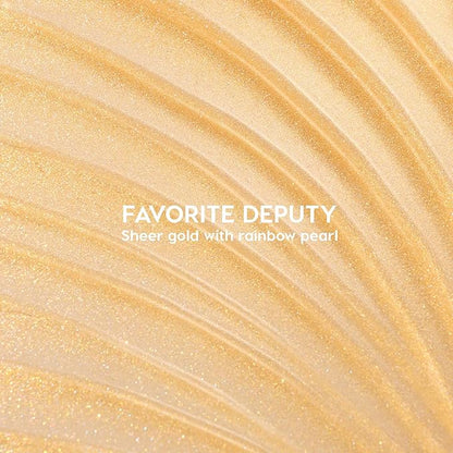 ColourPop x Toy Story Ultra Glossy Lip Gloss - High-Shine, Non-Sticky & Hydrating Lip Gloss with a Flexible Paddle Applicator - Sheer Gold with Rainbow Pearl Finish - Favorite Deputy (0.12 oz)