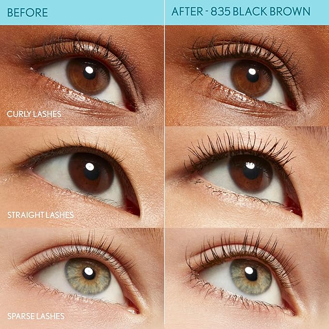 CoverGirl Lash Blast Cleantopia, Waterproof Mascara, Aloe Leaf Extract, Vitamin E & Ceramide, Gentle Formula, Volumizing, Long-Wearing, Transfer-Proof, Black/Brown, 1 Count