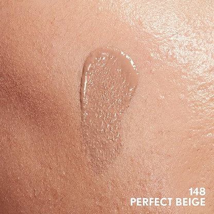 COVERGIRL Clean Invisible Foundation Makeup, Dewy & Glowy Natural Finish, Buildable Coverage, Skin-Like Smooth Look, Vegan, Perfect Beige, 1oz