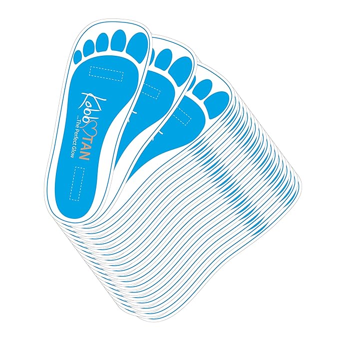 25 Pairs (50Feets) Spray Tanning Feet Pads Disposable Sunless Airbrush Tanning Tent Foot Protection