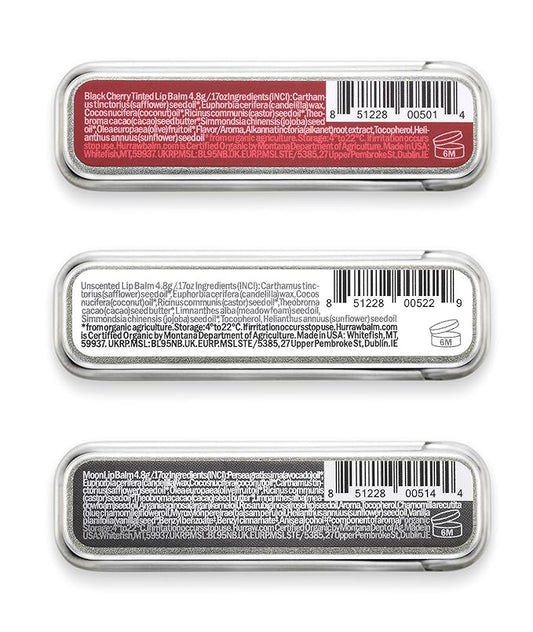 Hurraw! Black Cherry Tinted, Unscented, Moon Palm