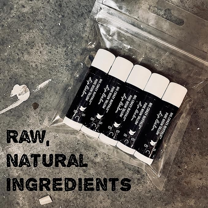 Pure Bison Tallow Lip Balm, Unscented, Lips